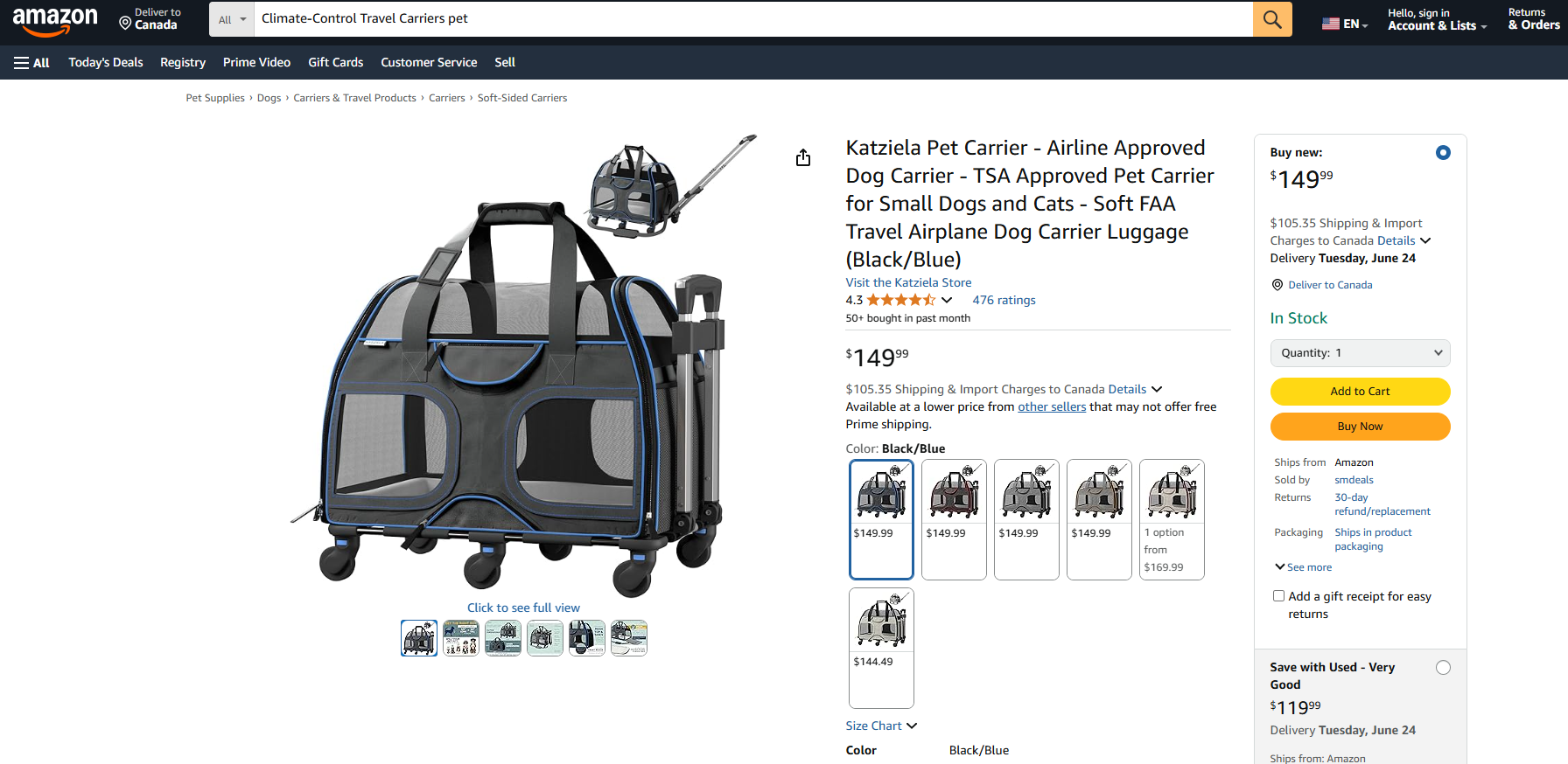 Climate-Control Travel Carriers